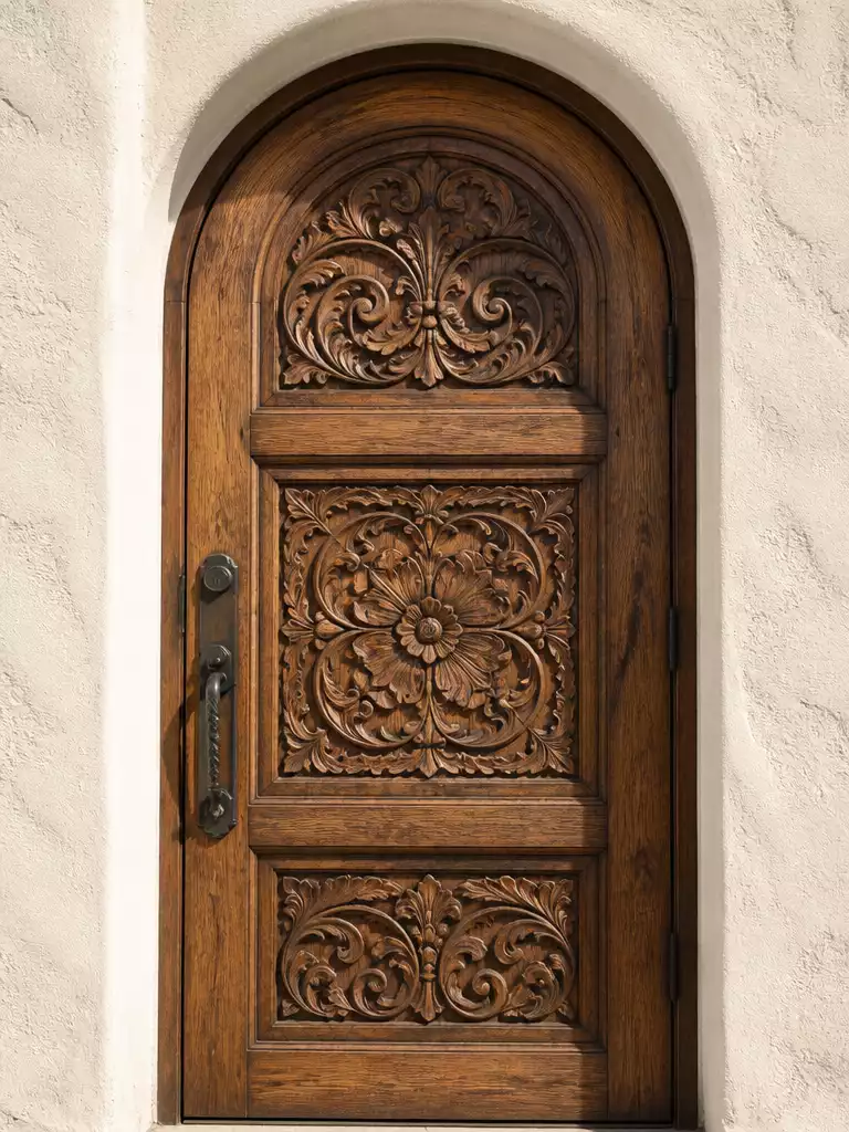Carved Solid Timber Door