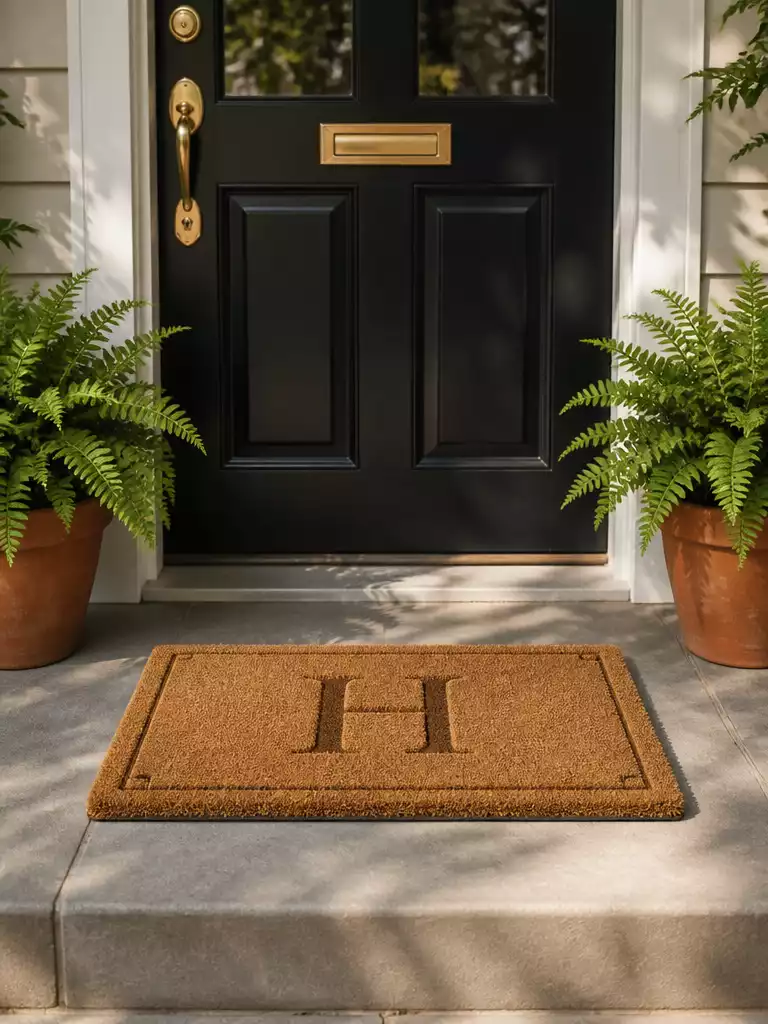 Monogram Coir Mat