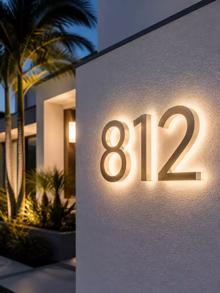 Neon Or Backlit House Number