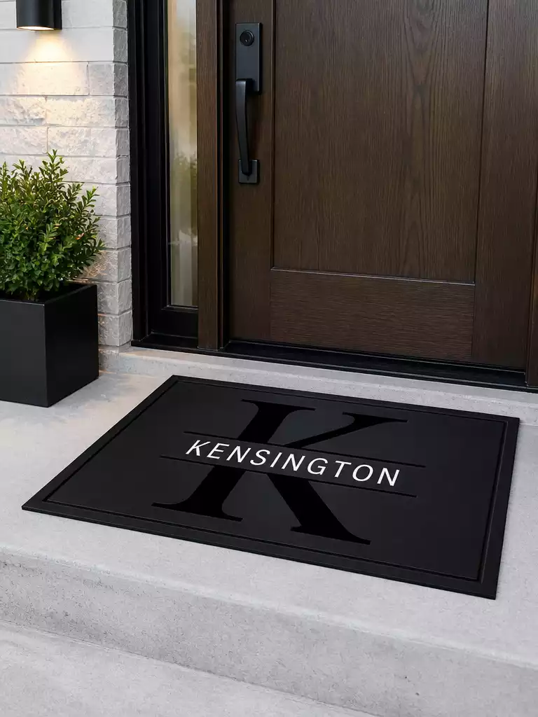 Split Letter Monogram Mat