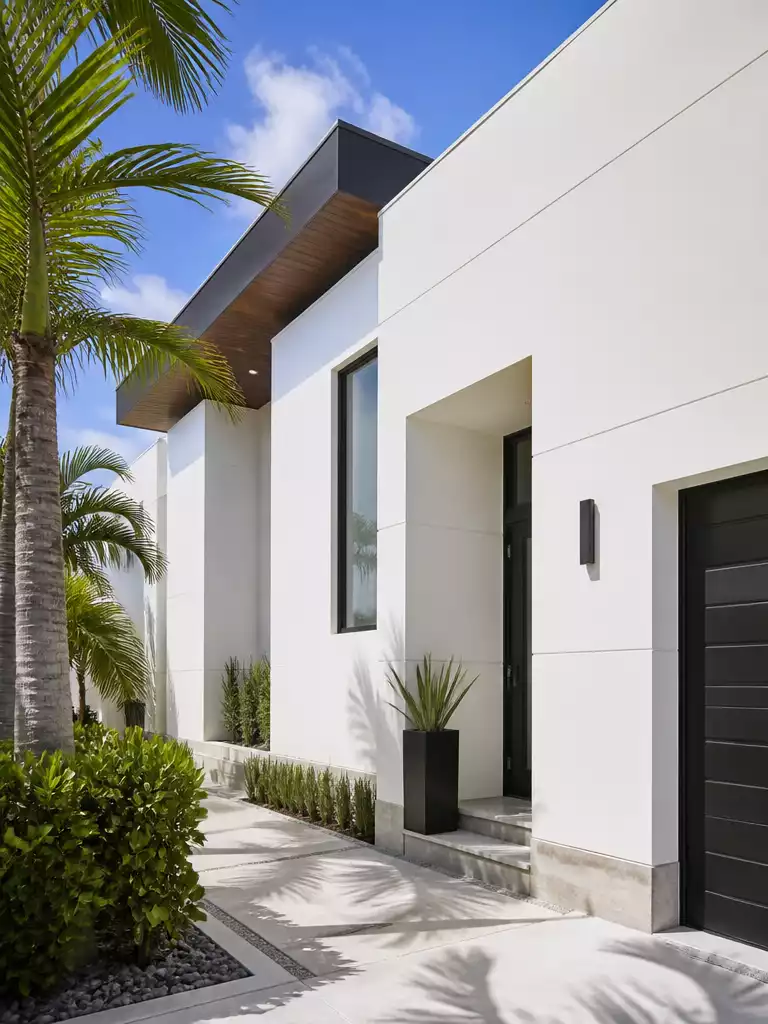 Smooth White Stucco Walls
