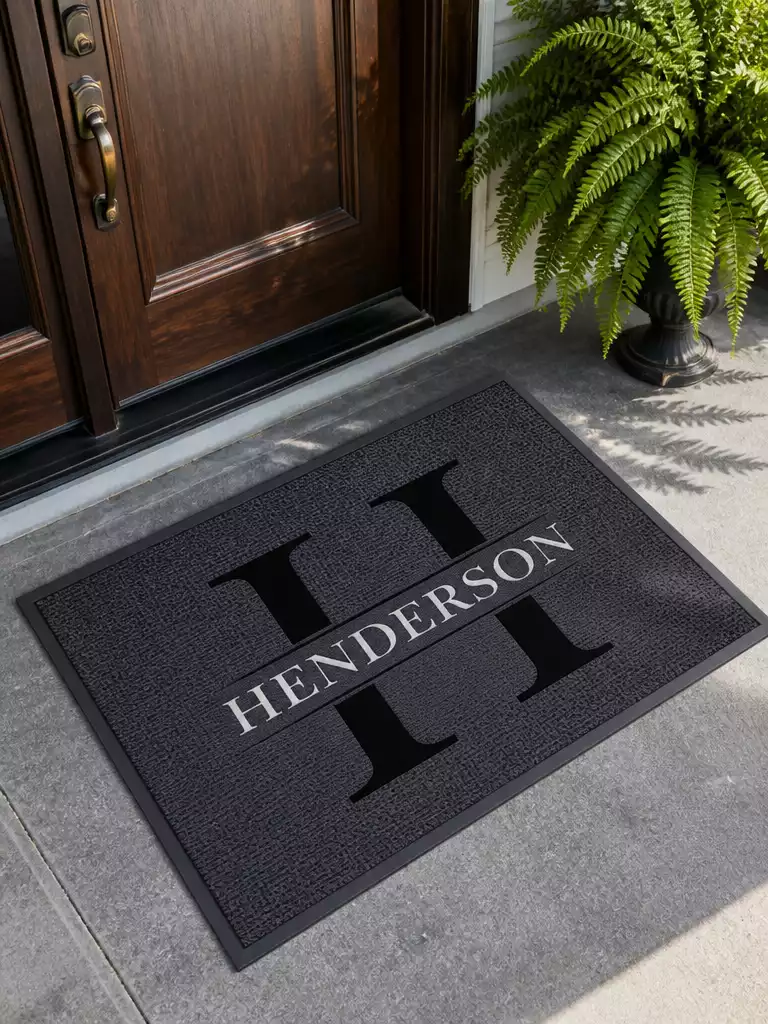 Split Letter Monogram Mat