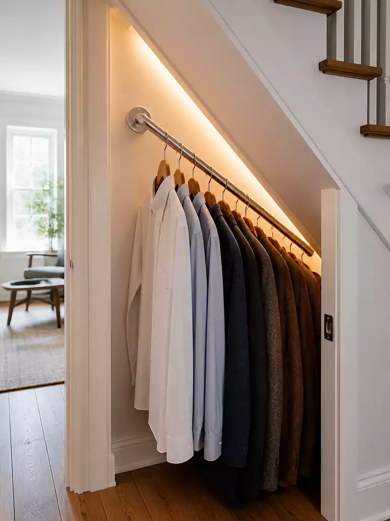 Angled Wardrobe Rod Section