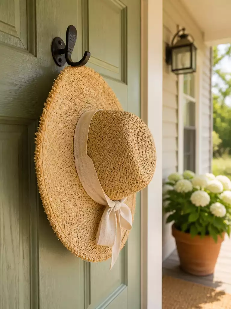 Woven Straw Hat Decor
