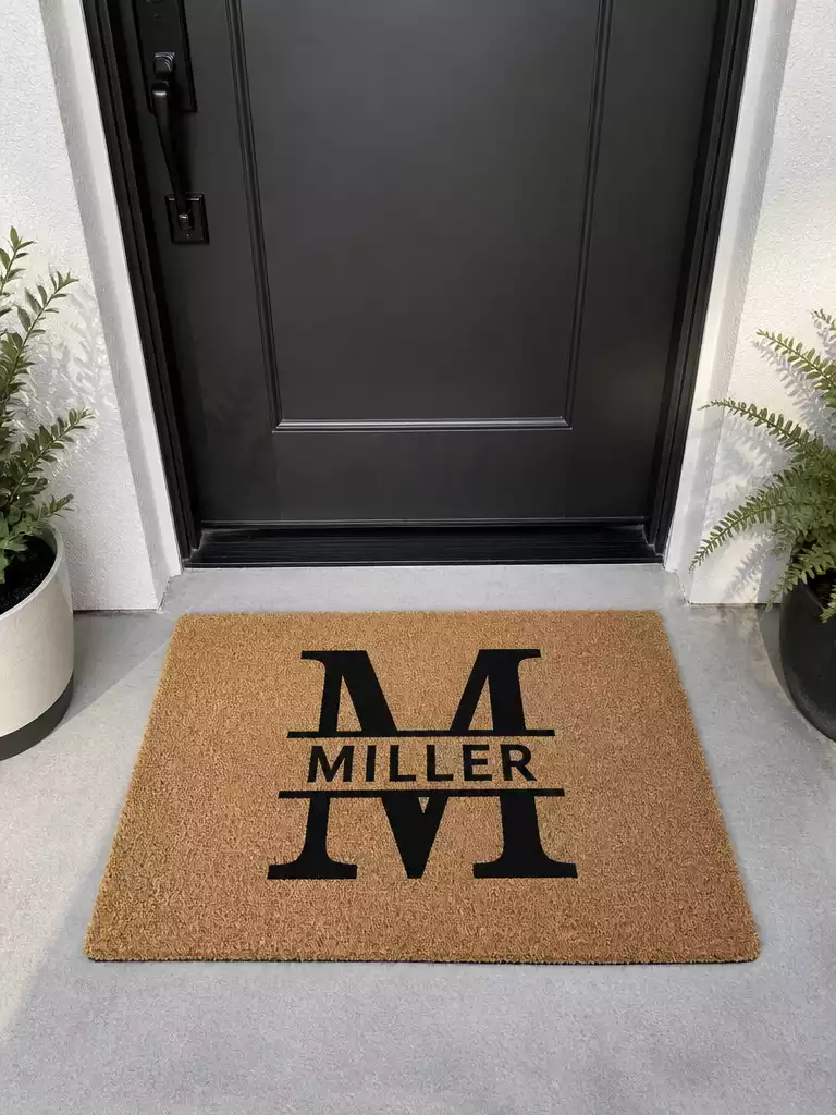 Split Letter Monogram Mat