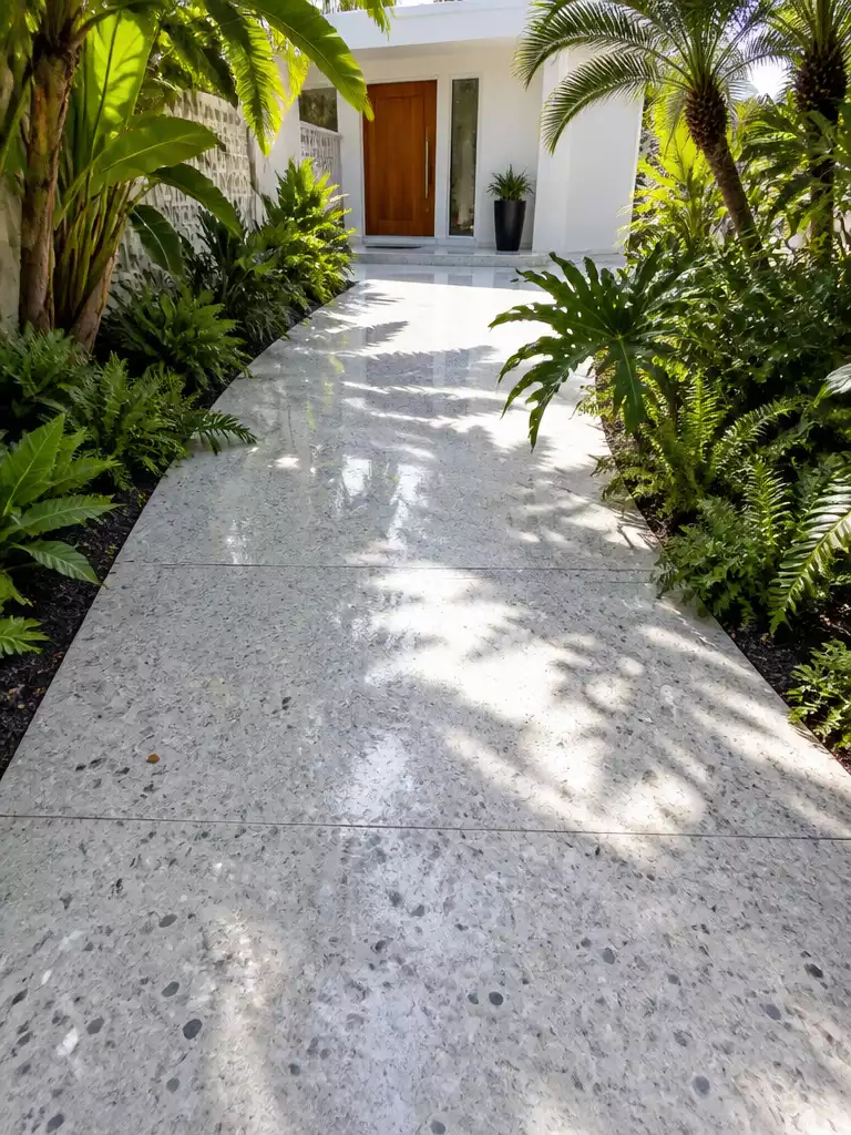 Terrazzo Or Tiled Path