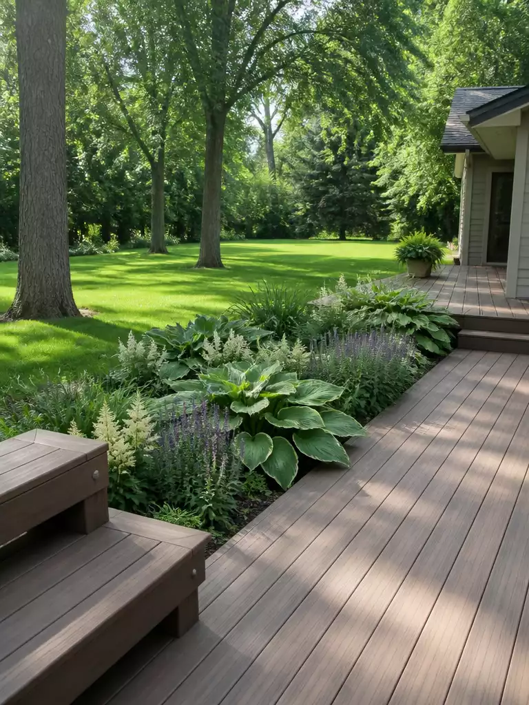 Wide Deck to Lawn Transition