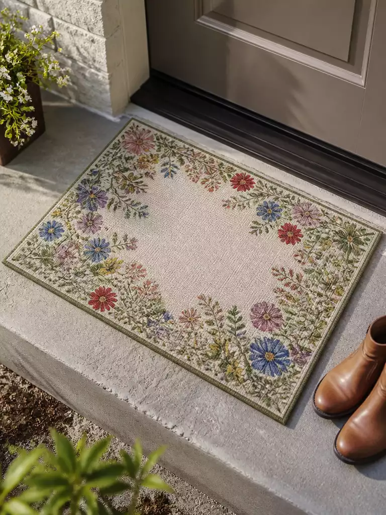 Floral Border Mat