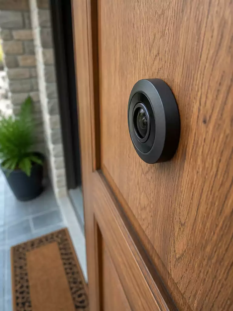 Yellowed Peephole to Modern Viewer