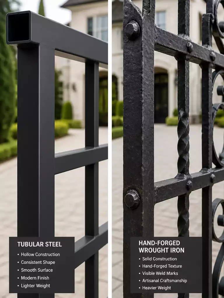 Wrought Iron versus Tubular Steel