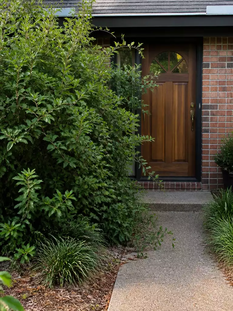 10. Overgrown Entry Plants