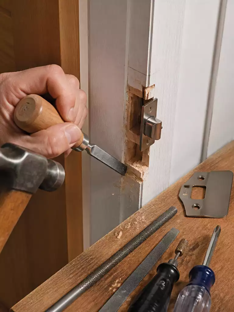 5. ADJUST OR DEEPEN THE LATCH HOLE