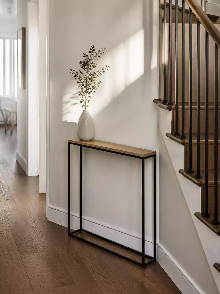 A Slim Console Against the Wall